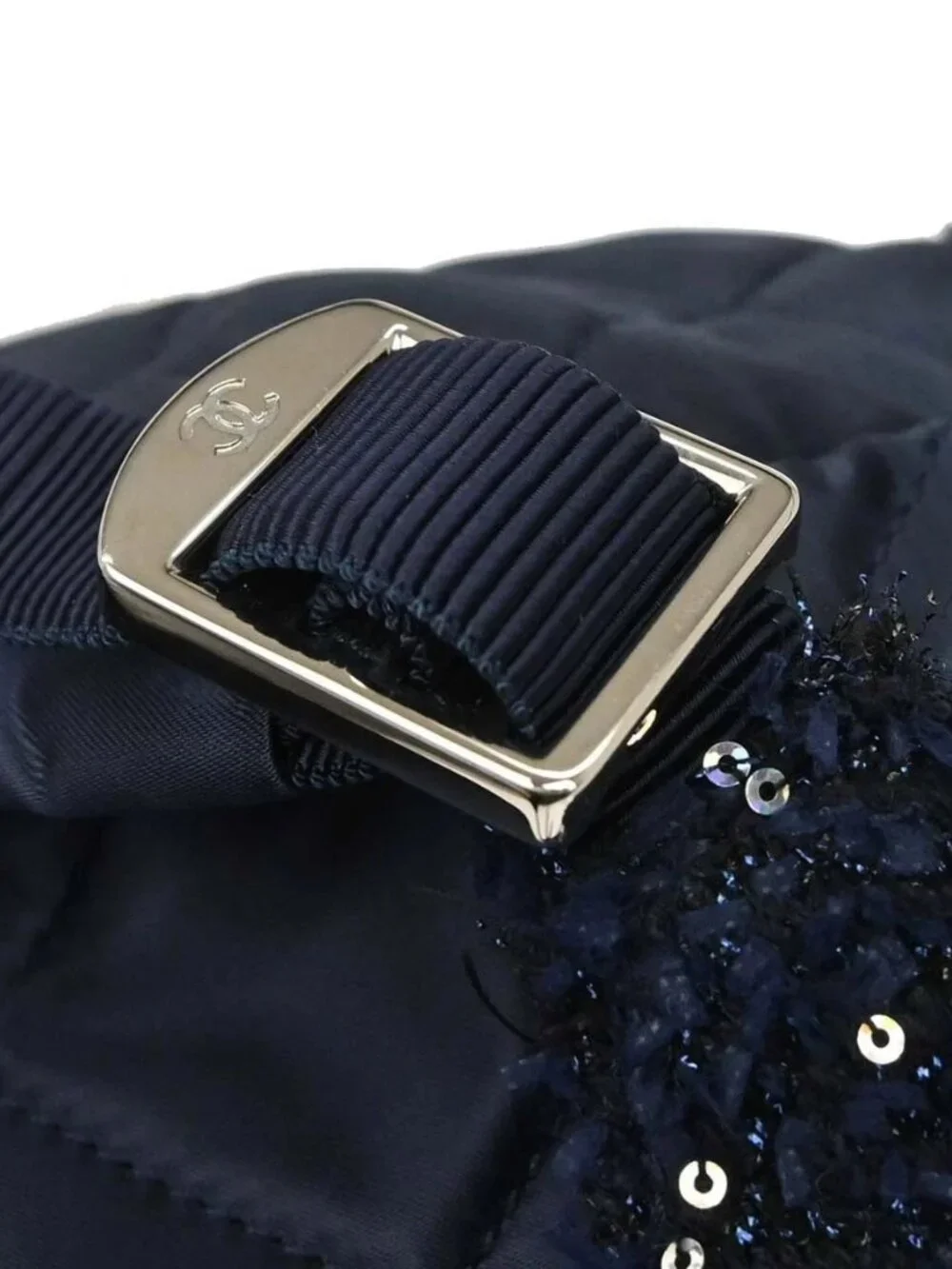 Chanel Navy Tweed Nylon